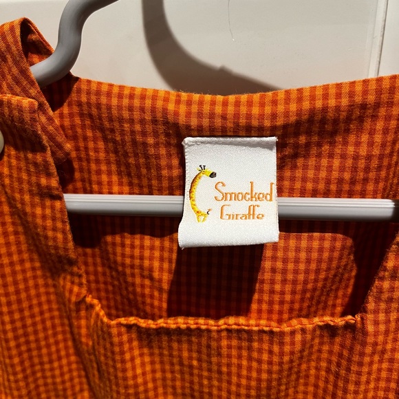 EUC smocked giraffe long Jon Jon farm pumpkin patch smock boys 3T - Picture 4 of 5